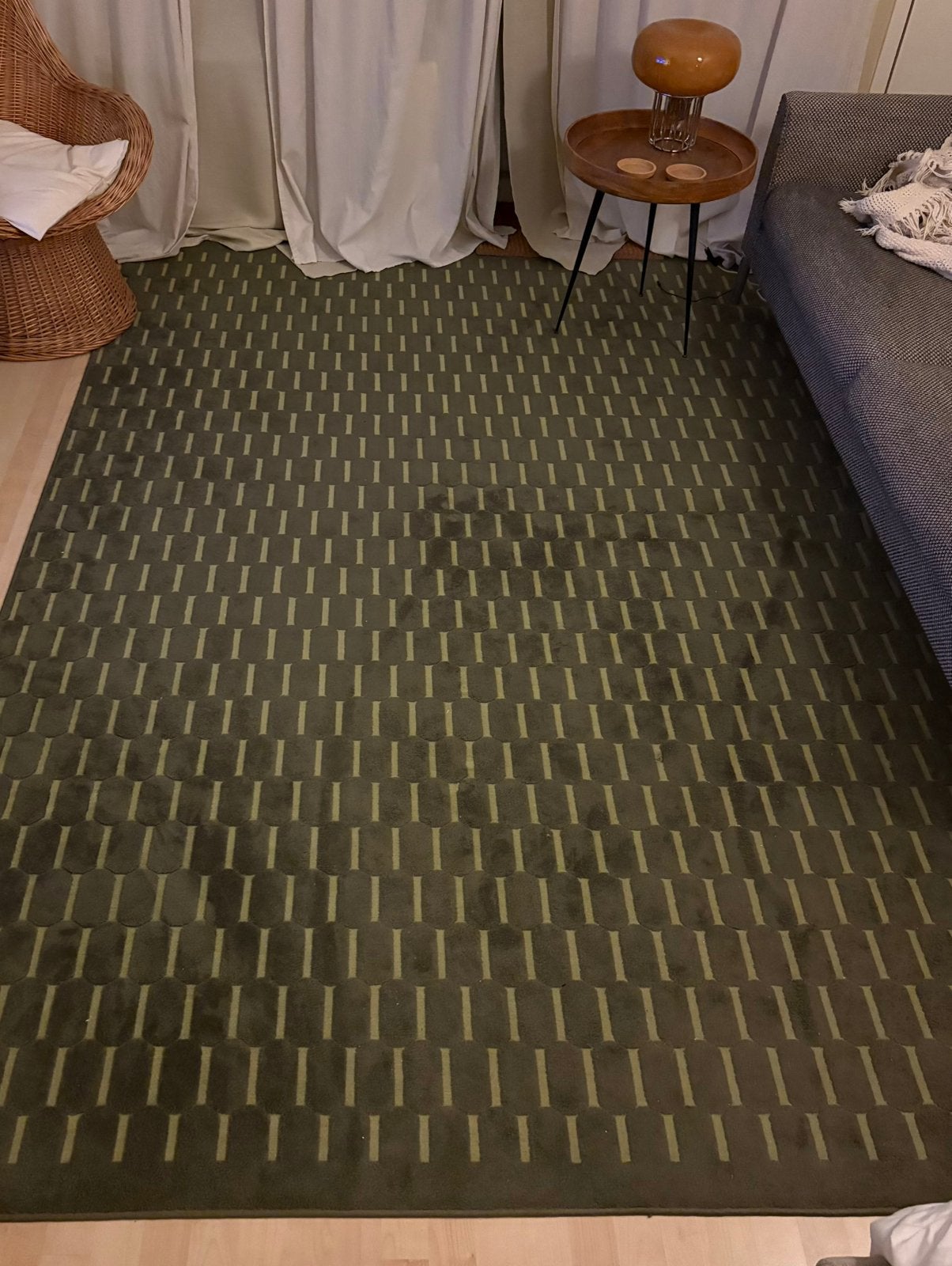 Növling groen kleed IKEA 200x300, Ophalen, Zo goed als nieuw, Rechthoekig