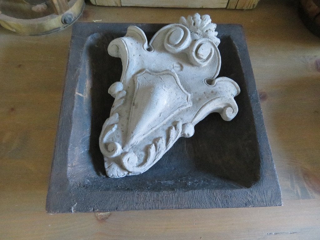 Houten schaal met schildornament, Schaal, Vierkant, Ophalen of Verzenden, Zo goed als nieuw