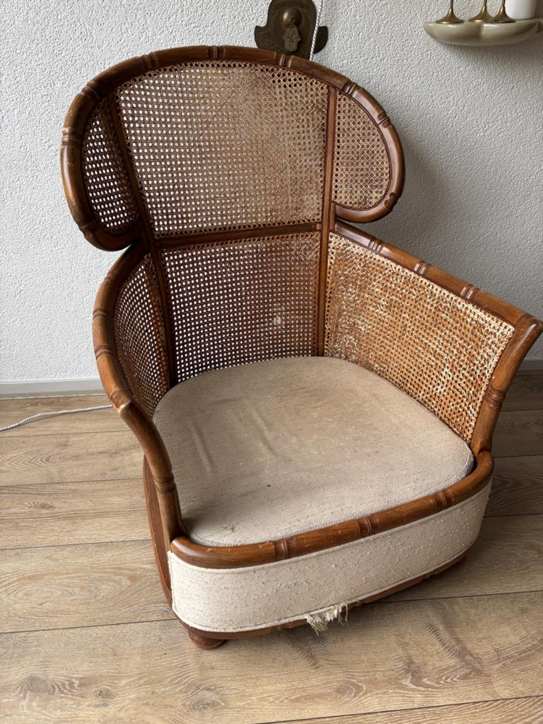 Vintage rotal stoel fauteuil, Huis en Inrichting, Fauteuils, Ophalen, Gebruikt, 75 tot 100 cm, Vintage