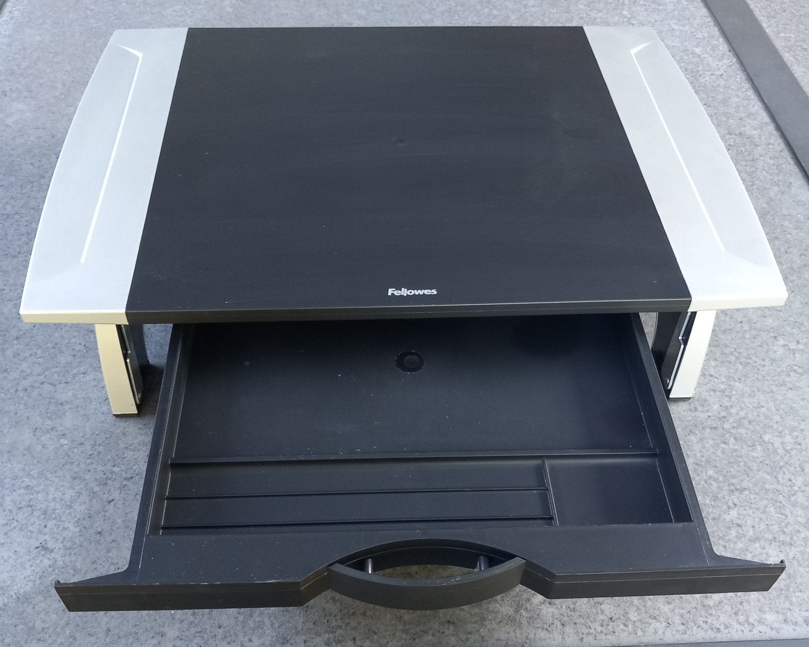 Fellowes Monitorstandaard met Lade - Ergonomisch & Praktisch, Computers en Software, Laptopstandaarden, Ophalen of Verzenden, Zo goed als nieuw