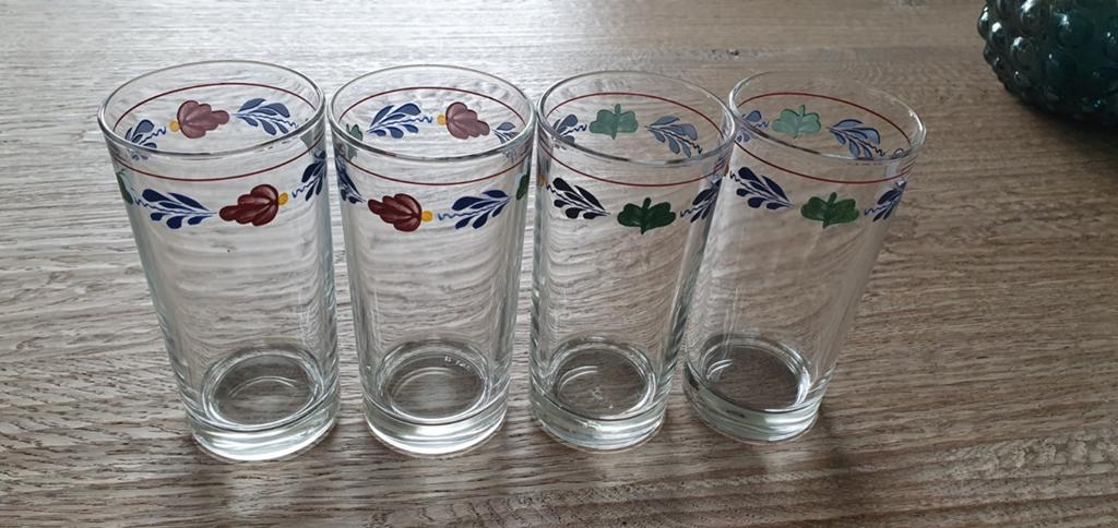 4 nieuwe Boerenbont longdrinkglazen, Huis en Inrichting, Keuken | Servies, Overige typen, Nieuw, Ophalen of Verzenden, Aardewerk