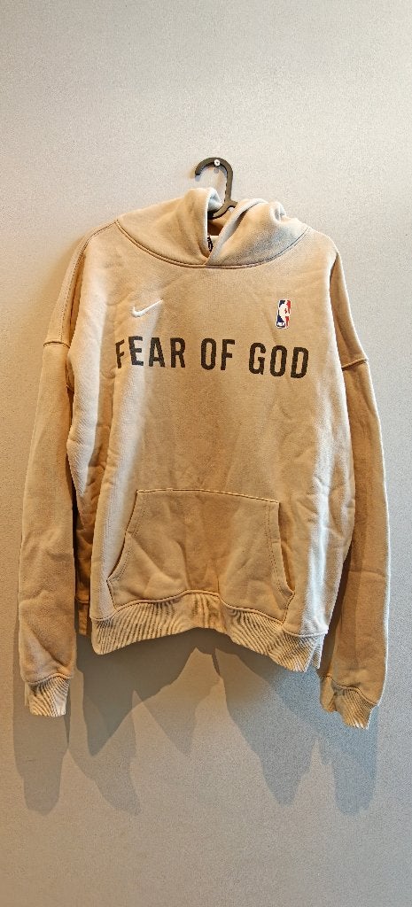 Fear of God Essentials x NBA Hoodie – Light Oatmeal (Size M), Ophalen of Verzenden, Zo goed als nieuw, Maat 48/50 (M), Grijs