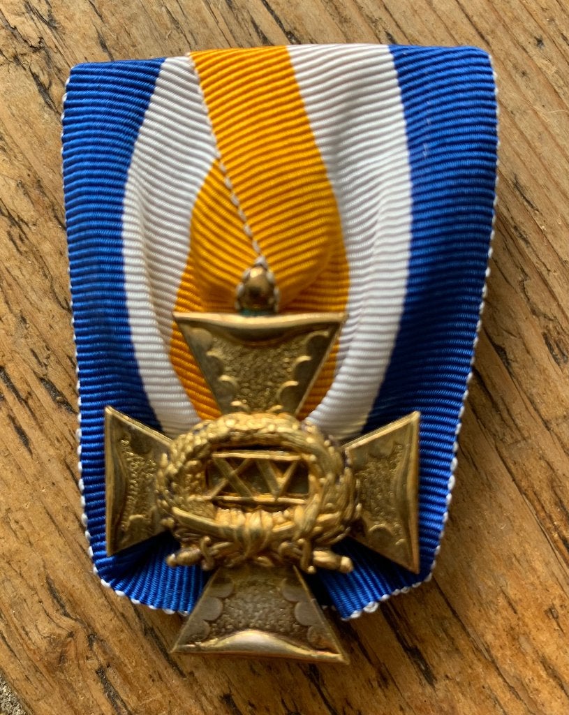 Opgemaakt Officierskruis 15 jaar trouwe dienst in doosje, Verzenden, Overige soorten, Nederland, Lintje, Medaille of Wings
