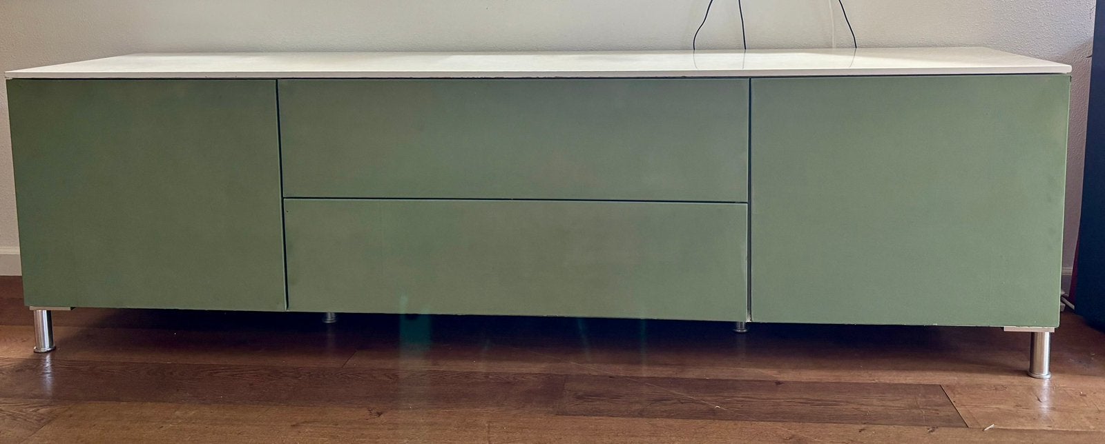 Mooi TV meubel van goossens met rvs poten 2.00 x 50b x 58h, Huis en Inrichting, Ophalen, Gebruikt