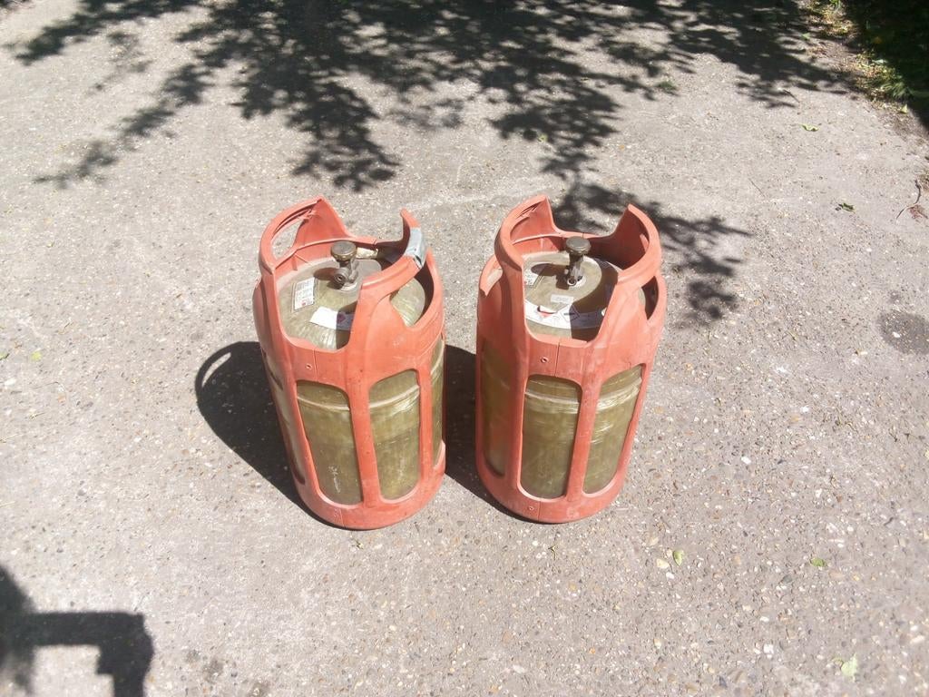 2 gasflessen (bijna leeg) primagaz, Ophalen, Gebruikt, Primagaz