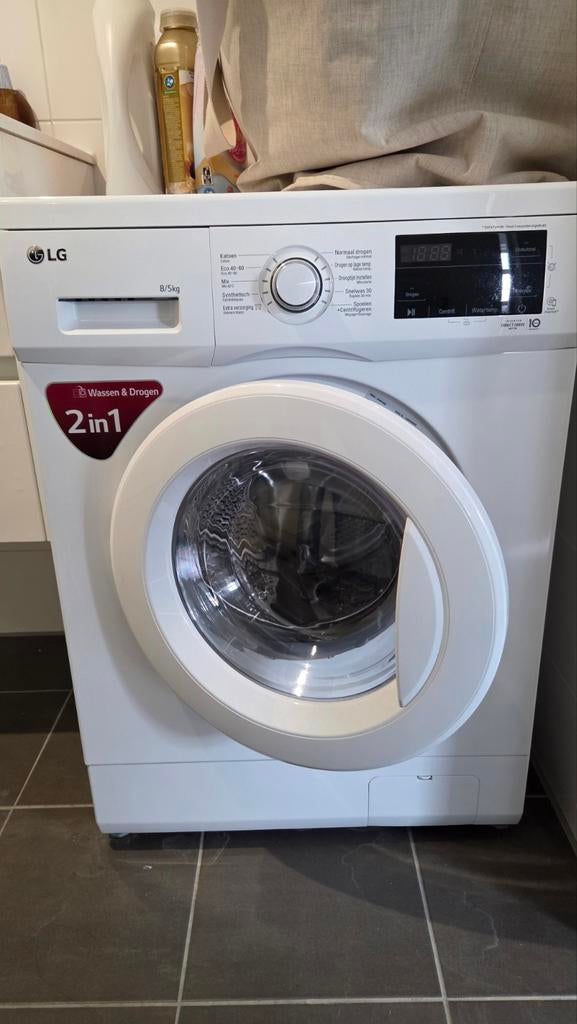 LG Wasmachine 2-in-1 Wassen & Drogen 8/5kg, Witgoed en Apparatuur, Wasmachines, Ophalen, 1200 tot 1600 toeren, Gebruikt, 8 tot 10 kg