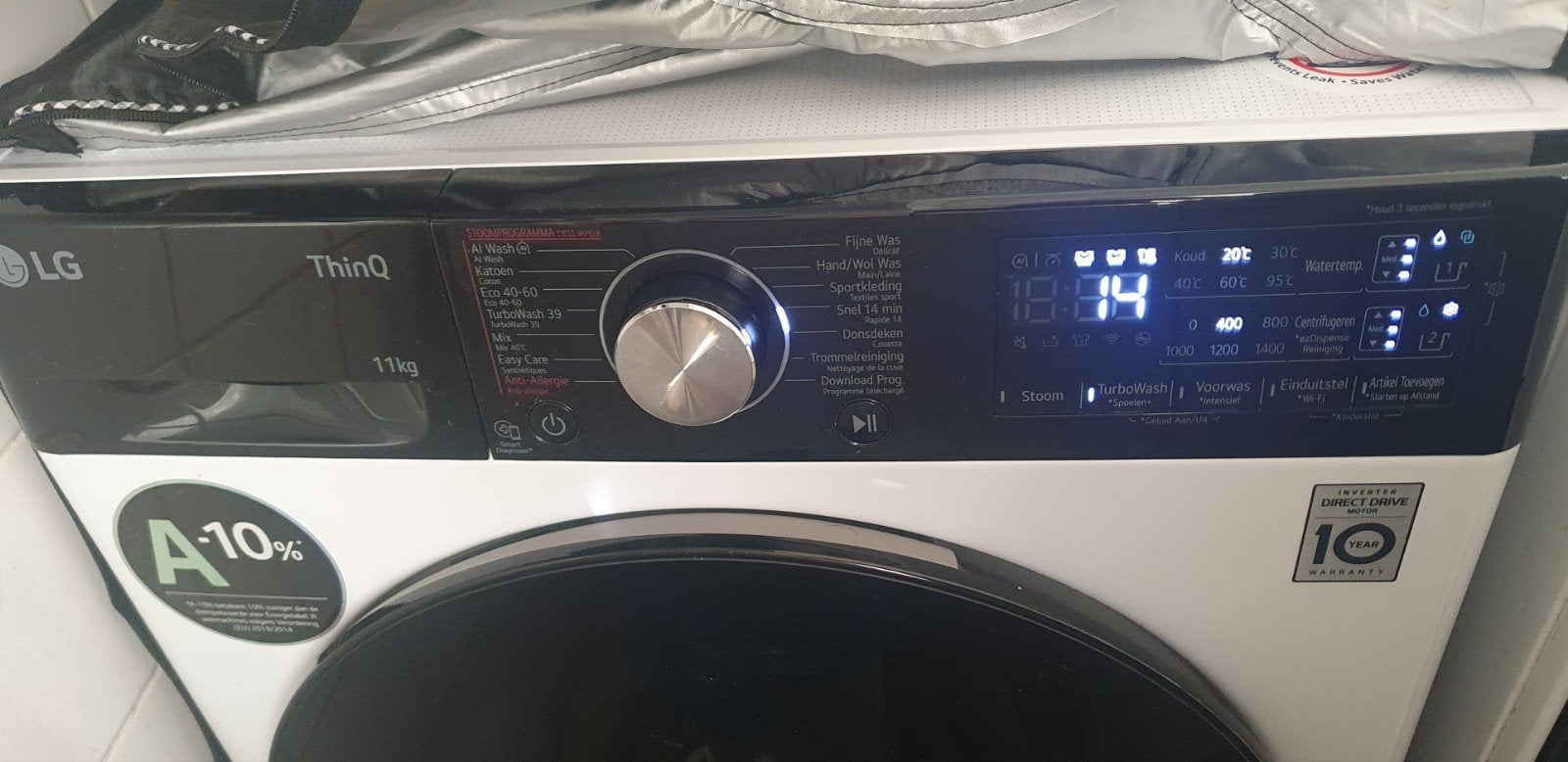LG Wasmachine 11 kg F4WR7511SYW - Energiezuinig & Stil, Witgoed en Apparatuur, Ophalen, 1200 tot 1600 toeren, 10 kg of meer, Zo goed als nieuw