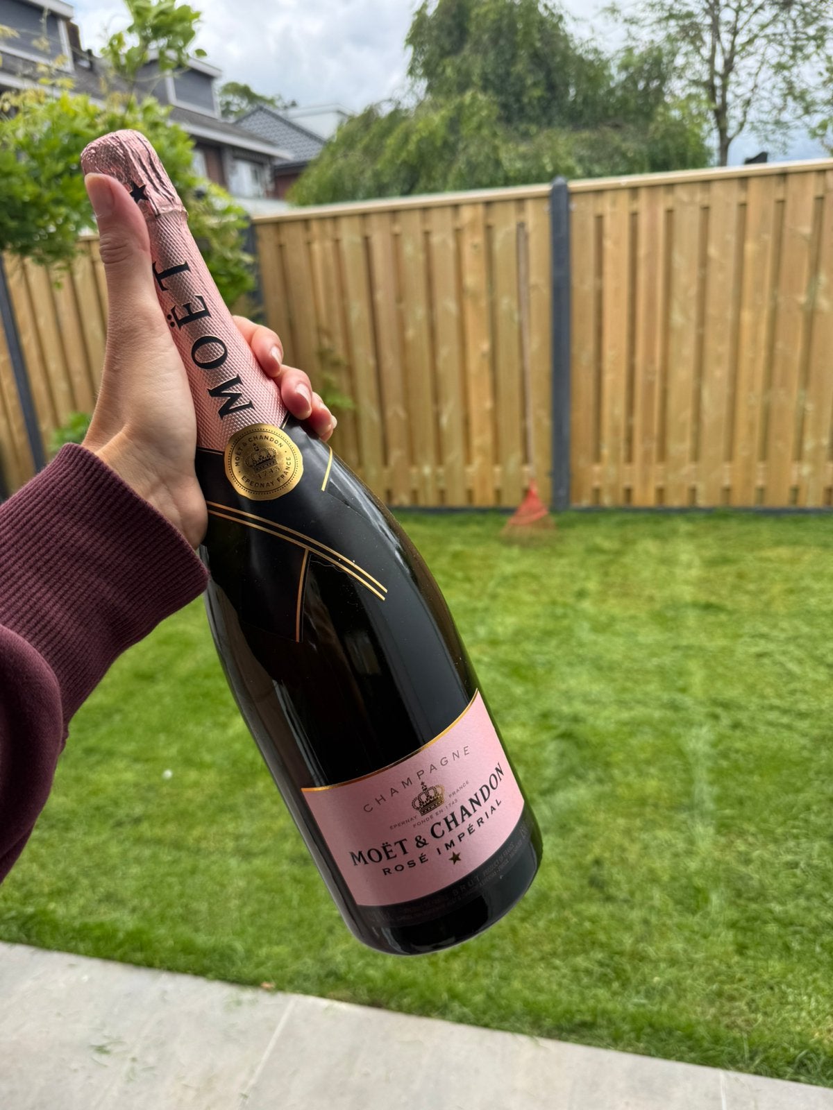 Moet et chandon rose 1,5 liter, Ophalen, Zo goed als nieuw, Frankrijk, Champagne