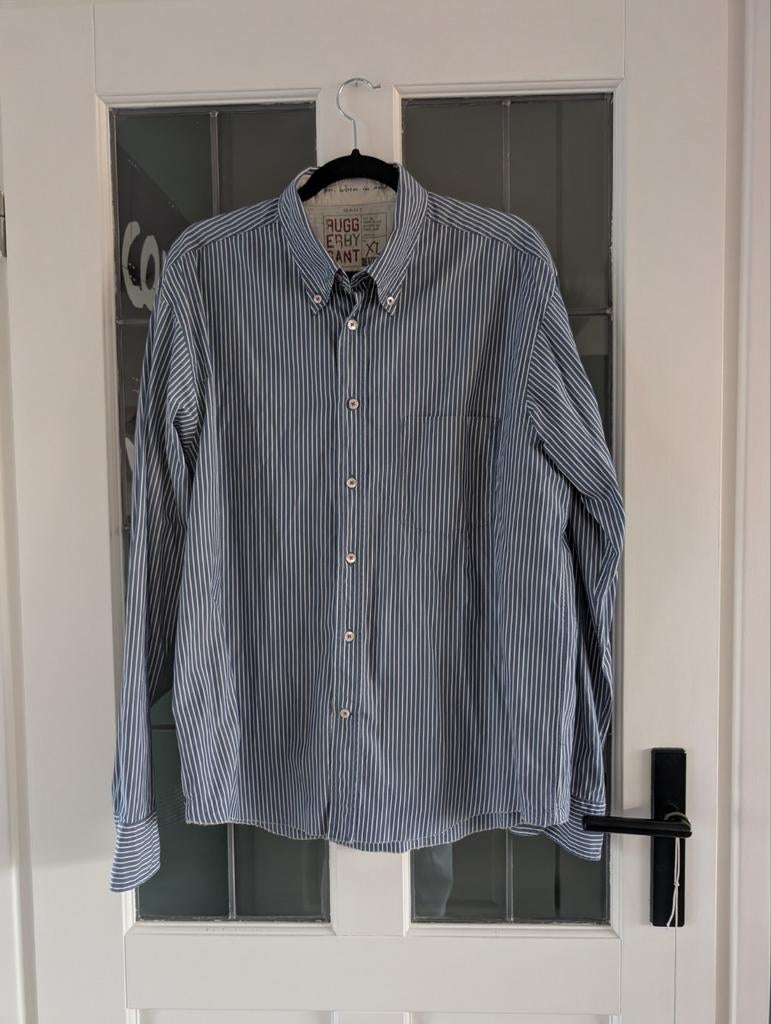 Gant overhemd gestreept, Blauw, GANT, Ophalen of Verzenden, Zo goed als nieuw