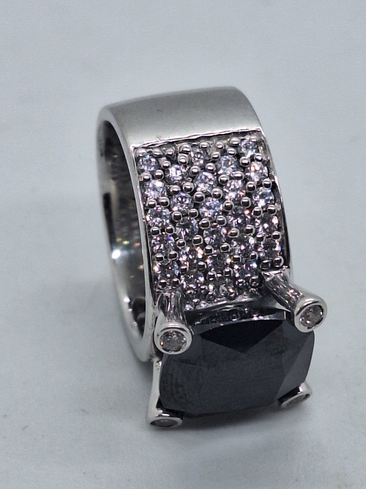 Ti Sento ring maat 17 met edelsteen 925 zilver, Gebruikt, Ophalen of Verzenden, 17 tot 18, Met edelsteen