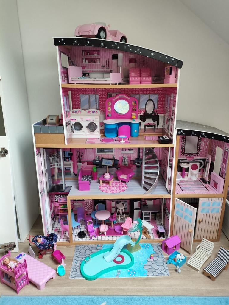 Barbie huis, Kinderen en Baby's, Speelgoed | Poppenhuizen, Ophalen, Poppenhuis