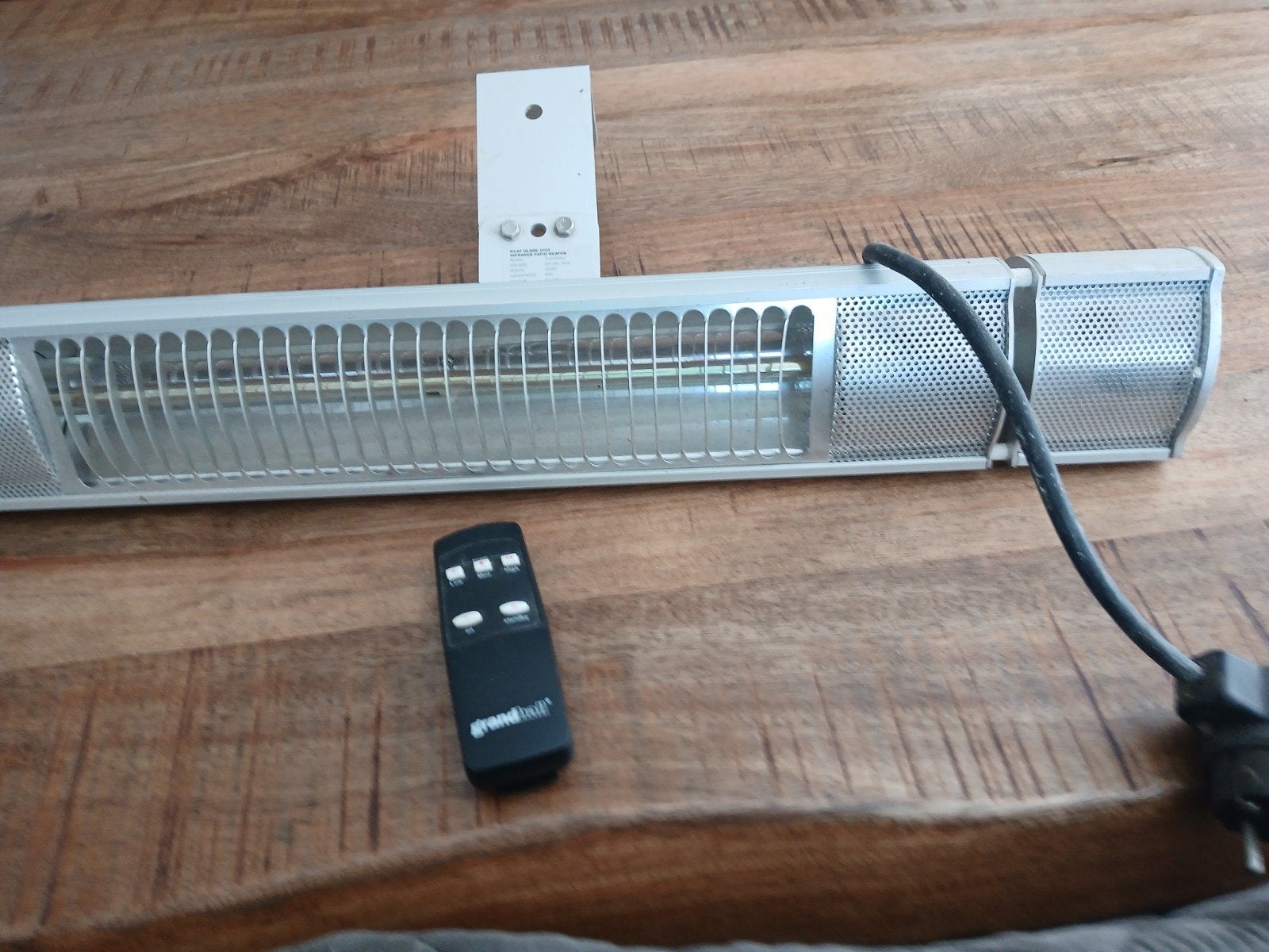 Grandhall Elektrische Terrasverwarmer met Afstandsbediening, Tuin en Terras, Gebruikt, Waterbestendig, Wand, Ophalen