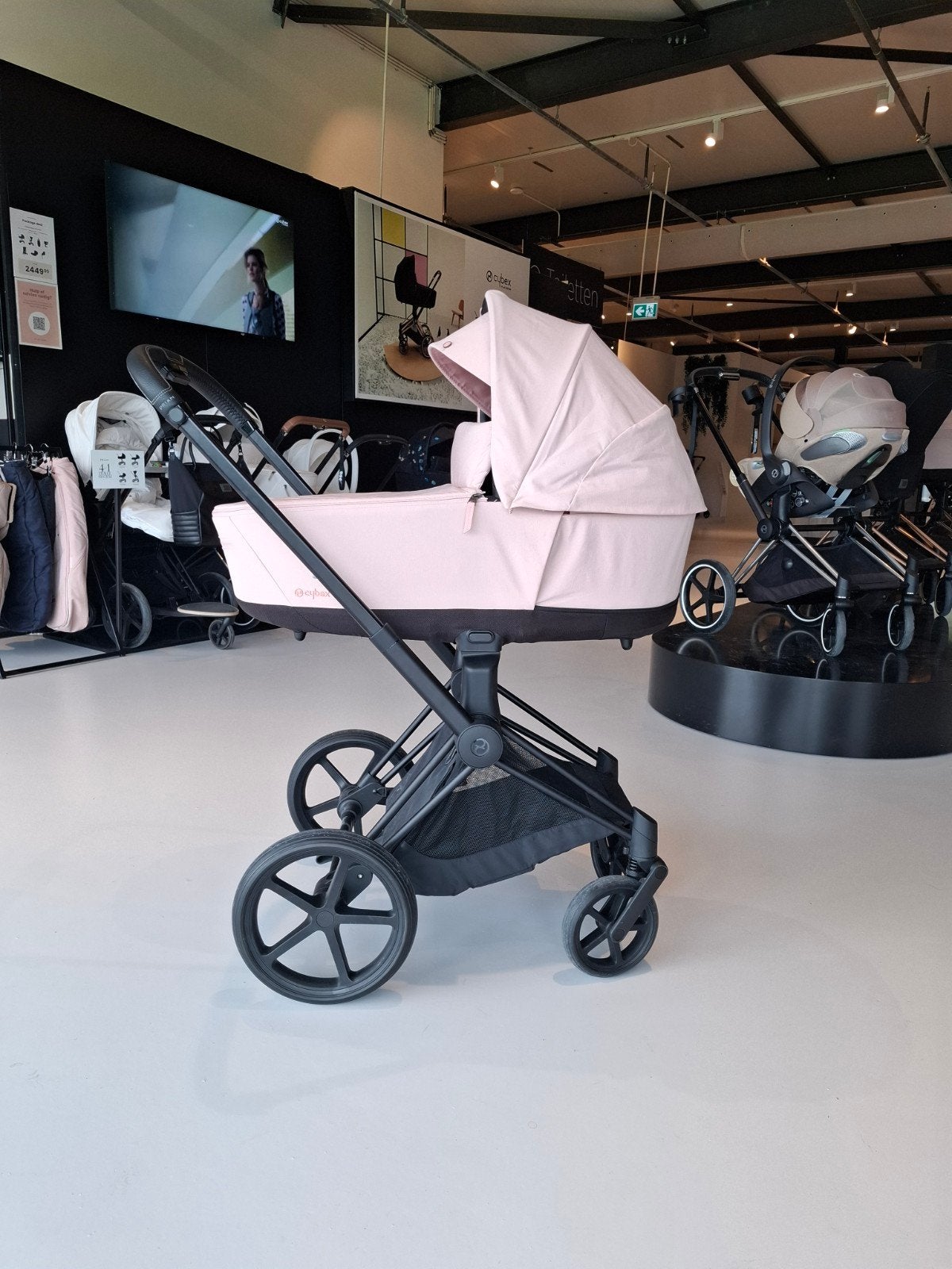 Cybex Priam 4 2-in-1 Kinderwagen - Peach Pink/Matt Black, Ophalen of Verzenden, Zo goed als nieuw