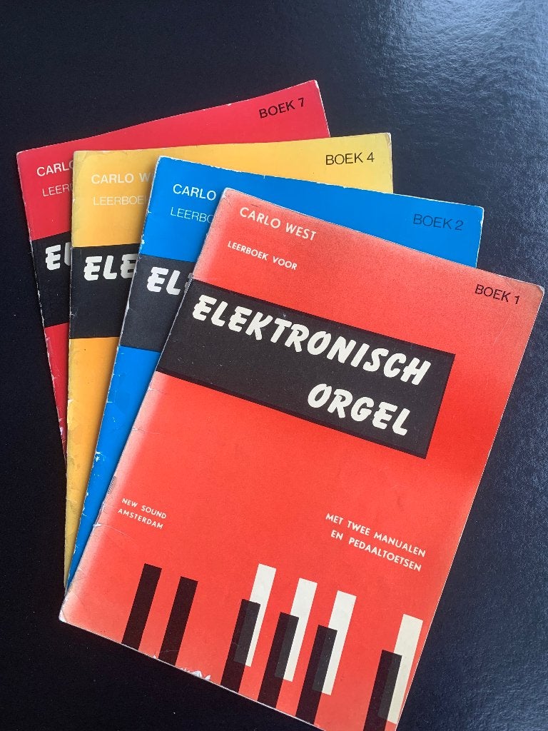 Carlo West Leerboek Elektronisch Orgel - Boek 1, 2, 4, 7, Carlo West, Genre of Stijl, Ophalen, Gelezen