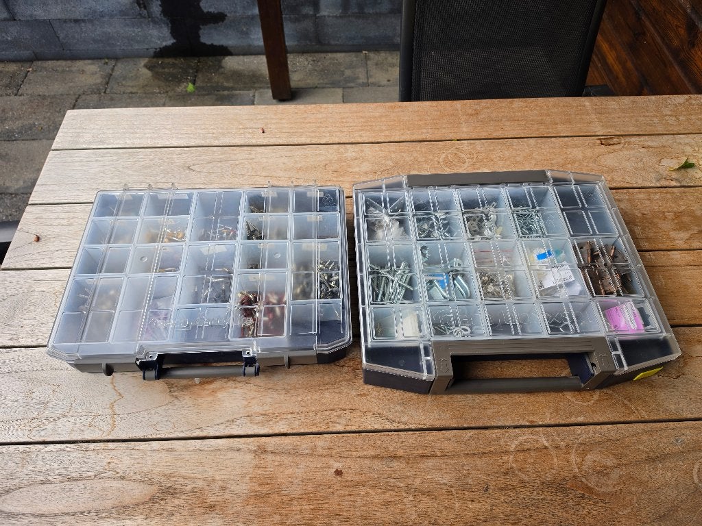Twee Raaco assortiment/accessoires koffers gevuld, Ophalen of Verzenden, Gevuld, Zo goed als nieuw
