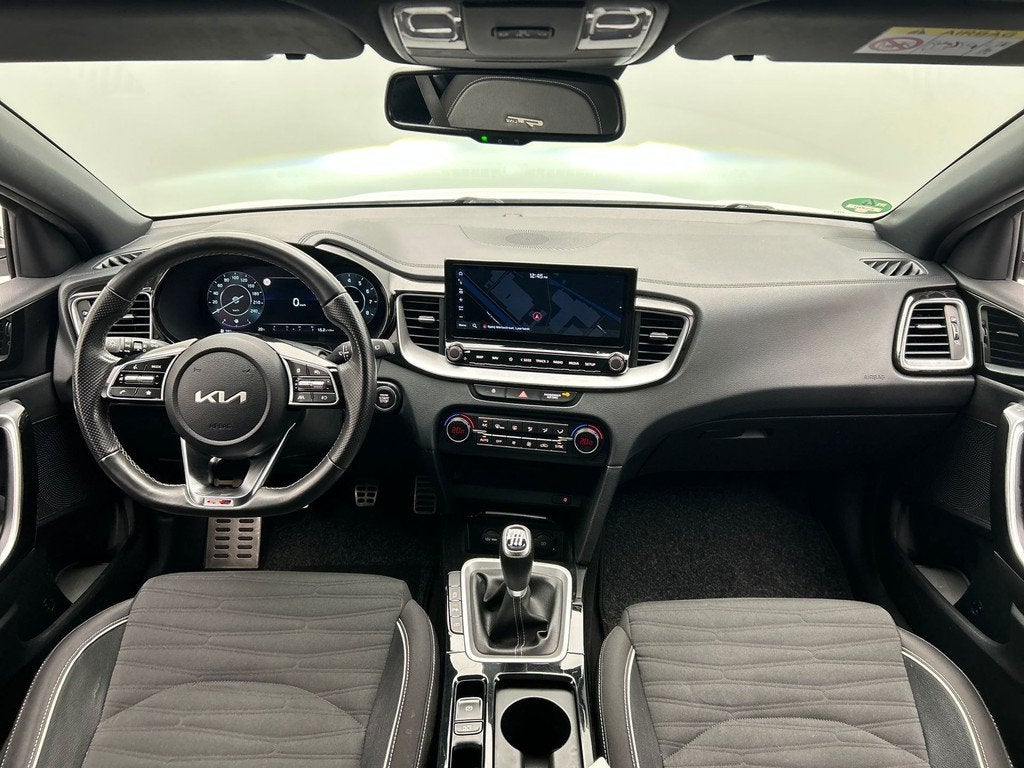 Kia Ceed Sportswagon 1.0 T-GDi GT-Line | 1e Eigenaar | Carpl, Auto's, Gebruikt, Zwart, Leder en Stof, Wit