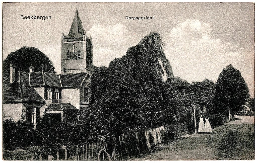 Beekbergen (gld) dorpsgezicht, gelopen 1916, richtprijs 4,==, Verzamelen, Verzenden, Voor 1920, Gelopen, Gelderland