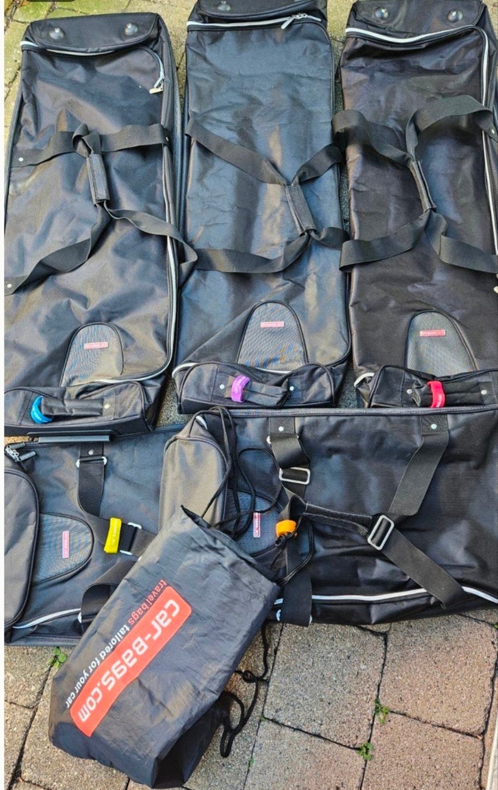 Tassenset van Car-Bags zwart 6 delig, Ophalen, Zo goed als nieuw