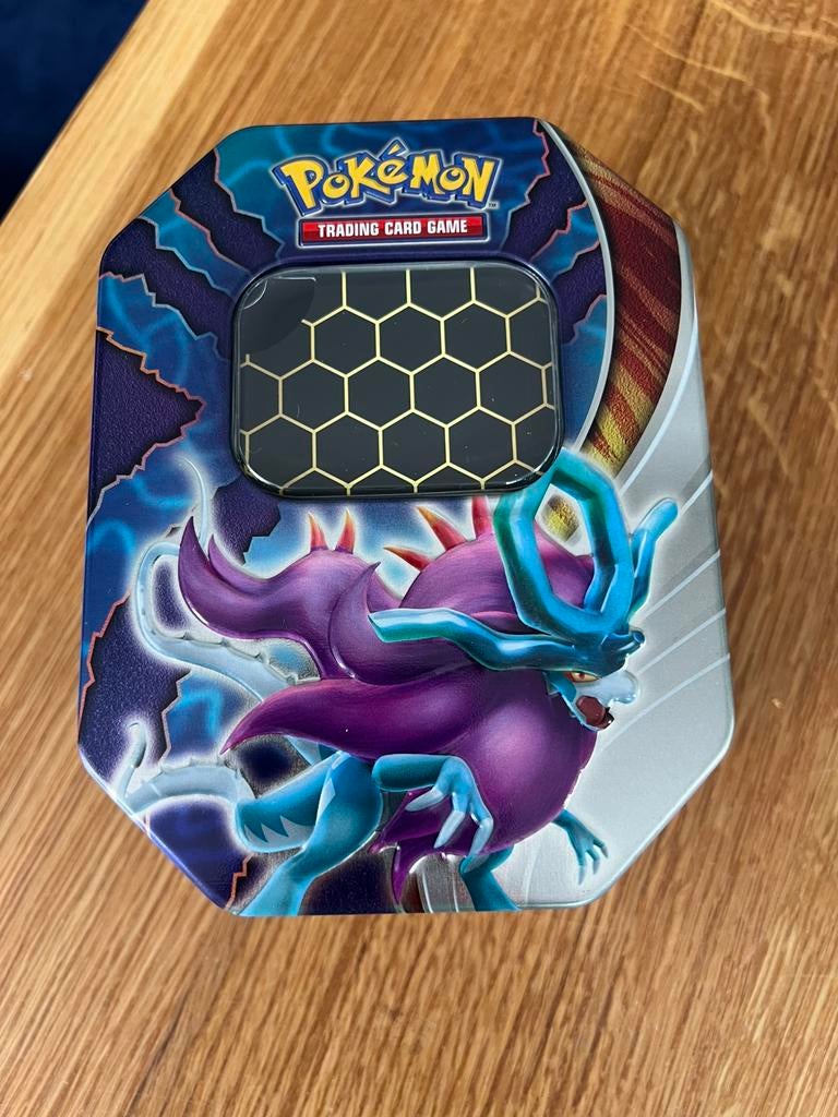 Pokémon TCG tin Walking Wake ex blik (zonder kaarten) zgan, Ophalen of Verzenden, Zo goed als nieuw