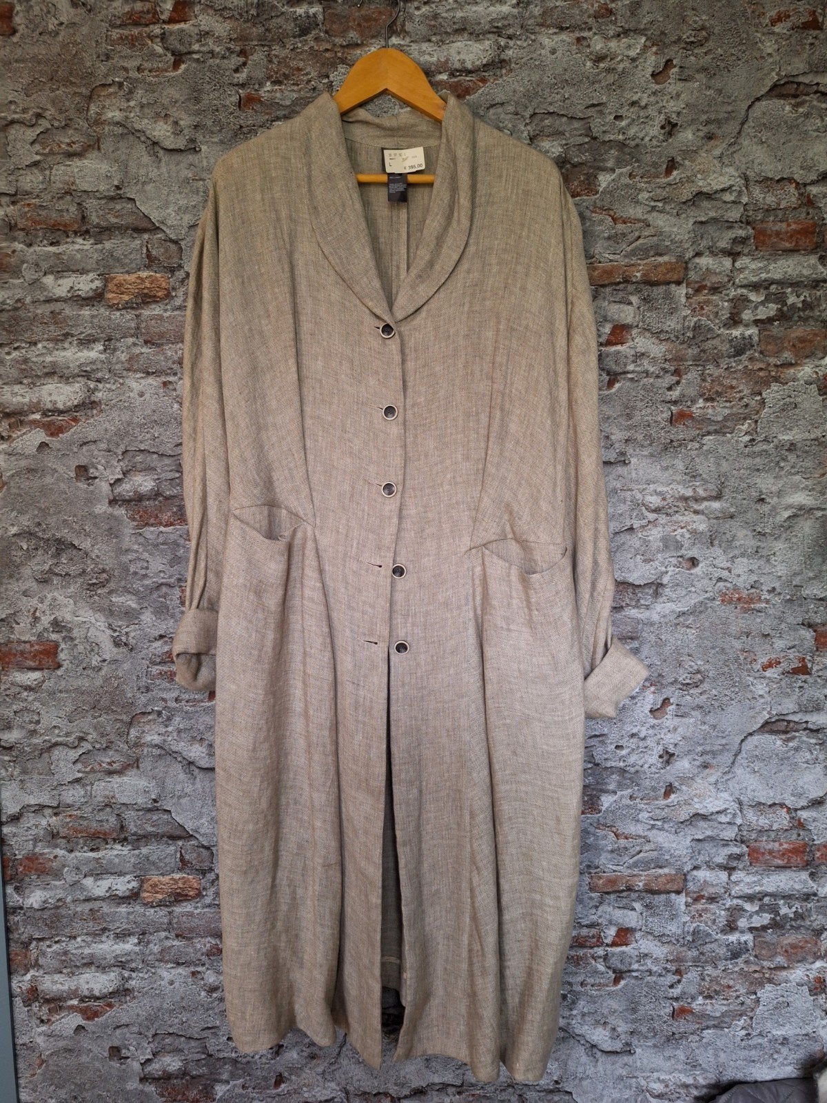 Lilith Linnen Lange Jas/Jurk - Beige, Lilith, Beige, Maat 42/44 (L), Ophalen of Verzenden