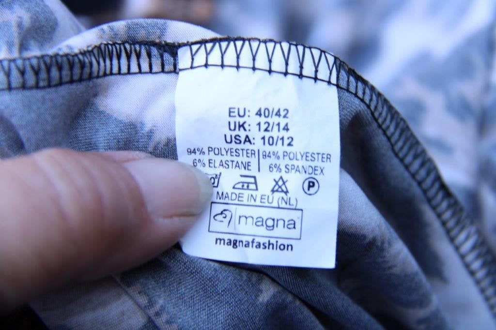 Jurk bruin/ zwart Magna mt 40/42 Vaste prijs, Maat 38/40 (M), Bruin, Ophalen of Verzenden, Knielengte