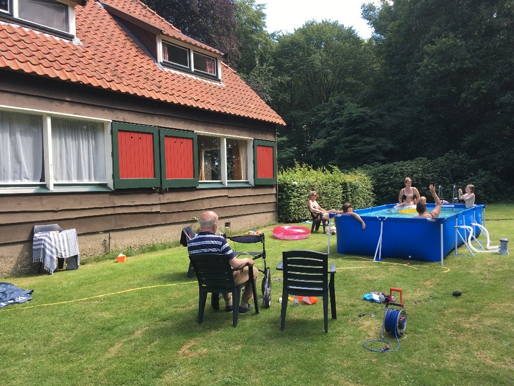 intex zwembad 450x 220, Tuin en Terras, Ophalen, Gebruikt, 80 tot 120 cm, Minder dan 200 cm