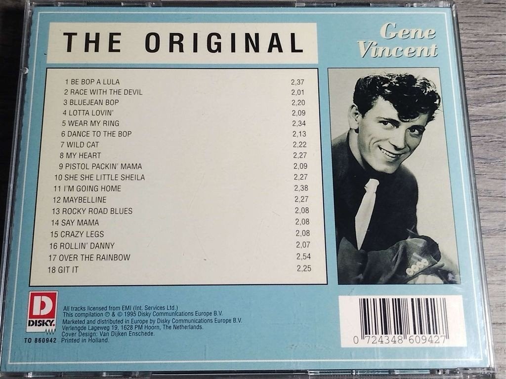 Gene Vincent - The Original, Ophalen of Verzenden, Zo goed als nieuw, Poprock