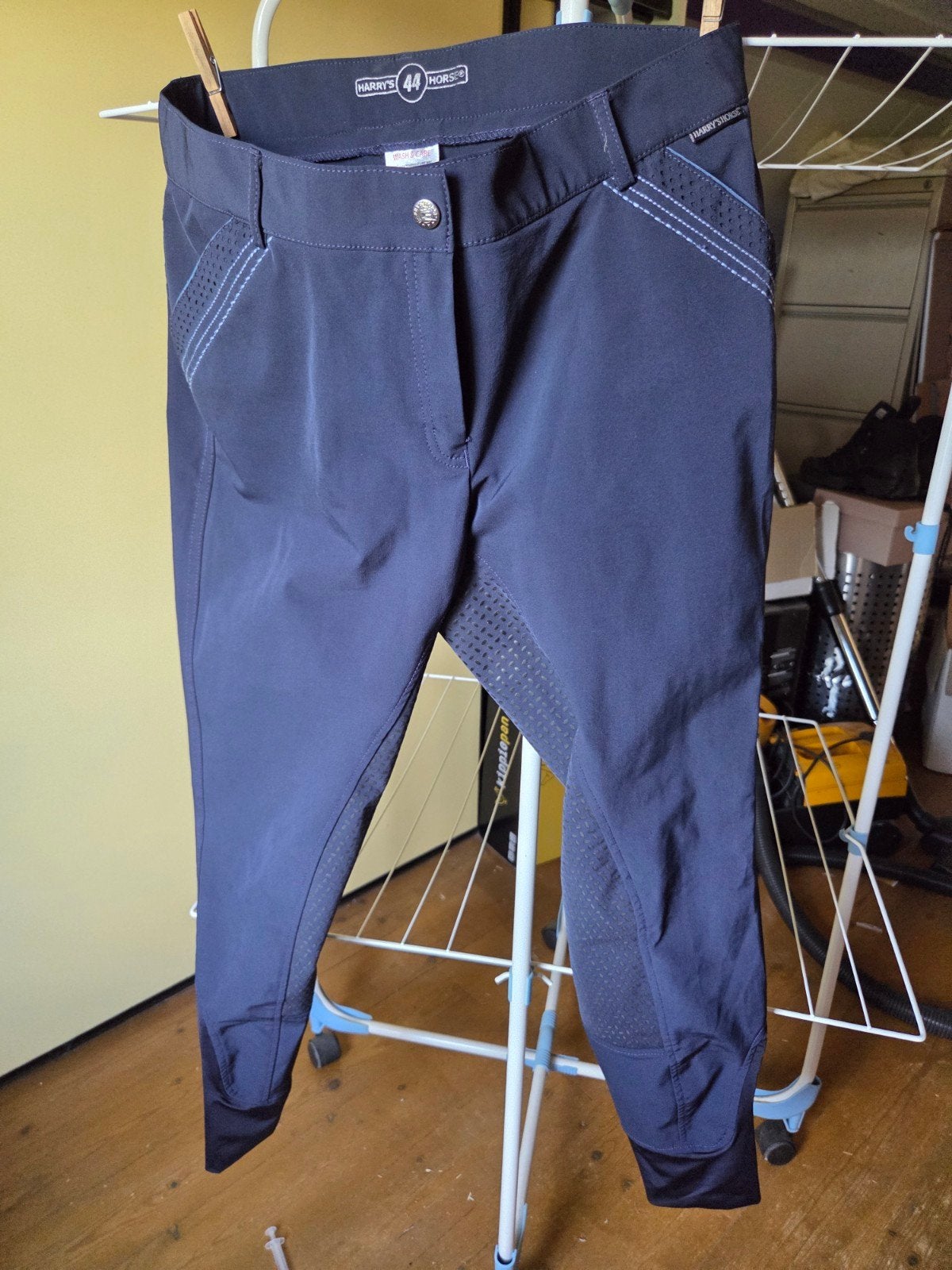 Donkerblauwe zomer rijbroek, Blauw, Ophalen of Verzenden, Dames, Sierdetails