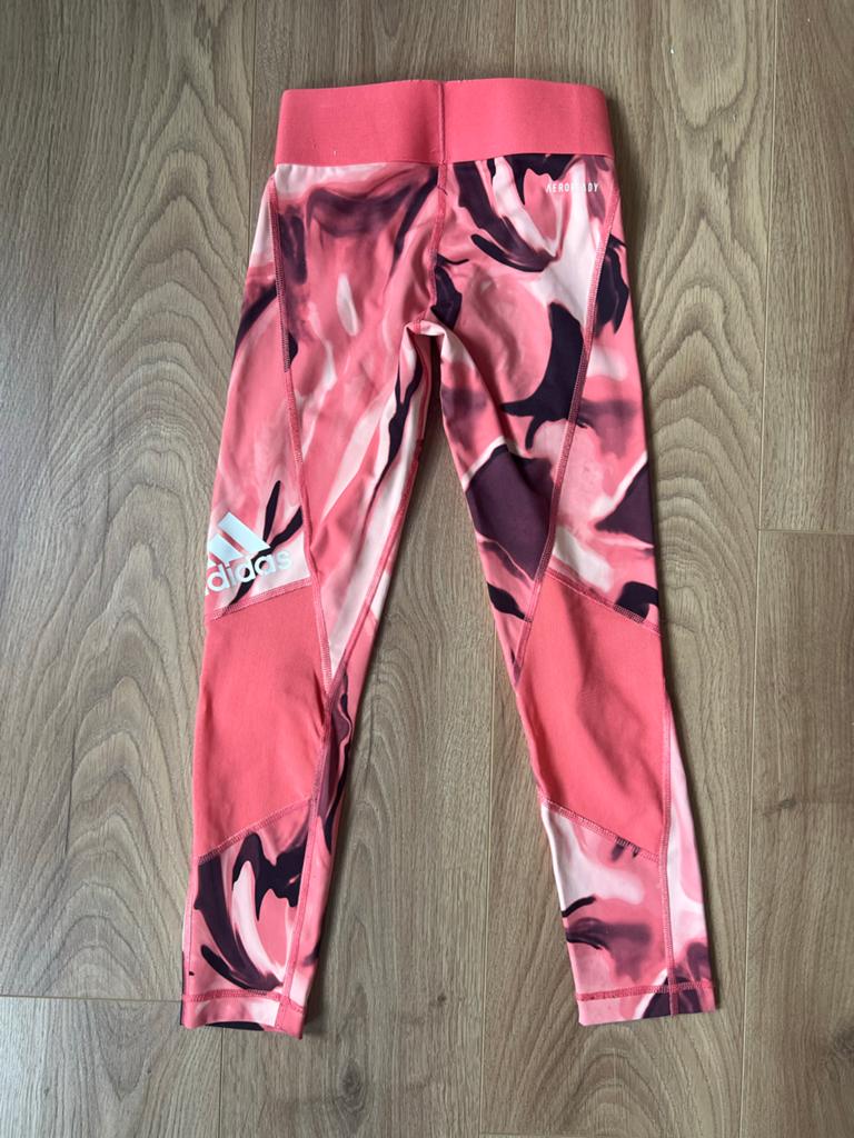 Adidas Aeroready Sportlegging Koraal - Maat 122, Ophalen of Verzenden, Gebruikt, Meisje, Sport- of Zwemkleding