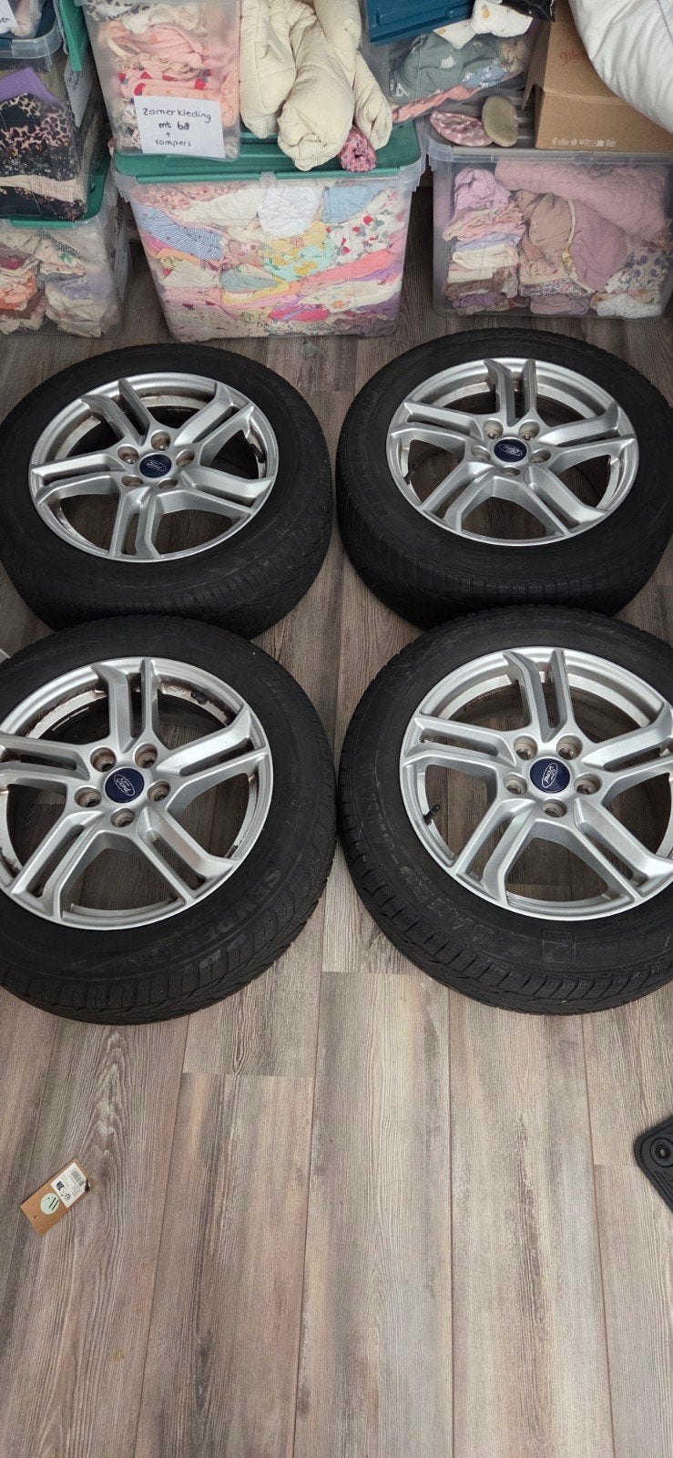 Ford 16 inch velgen met winterbanden, Ophalen, Gebruikt