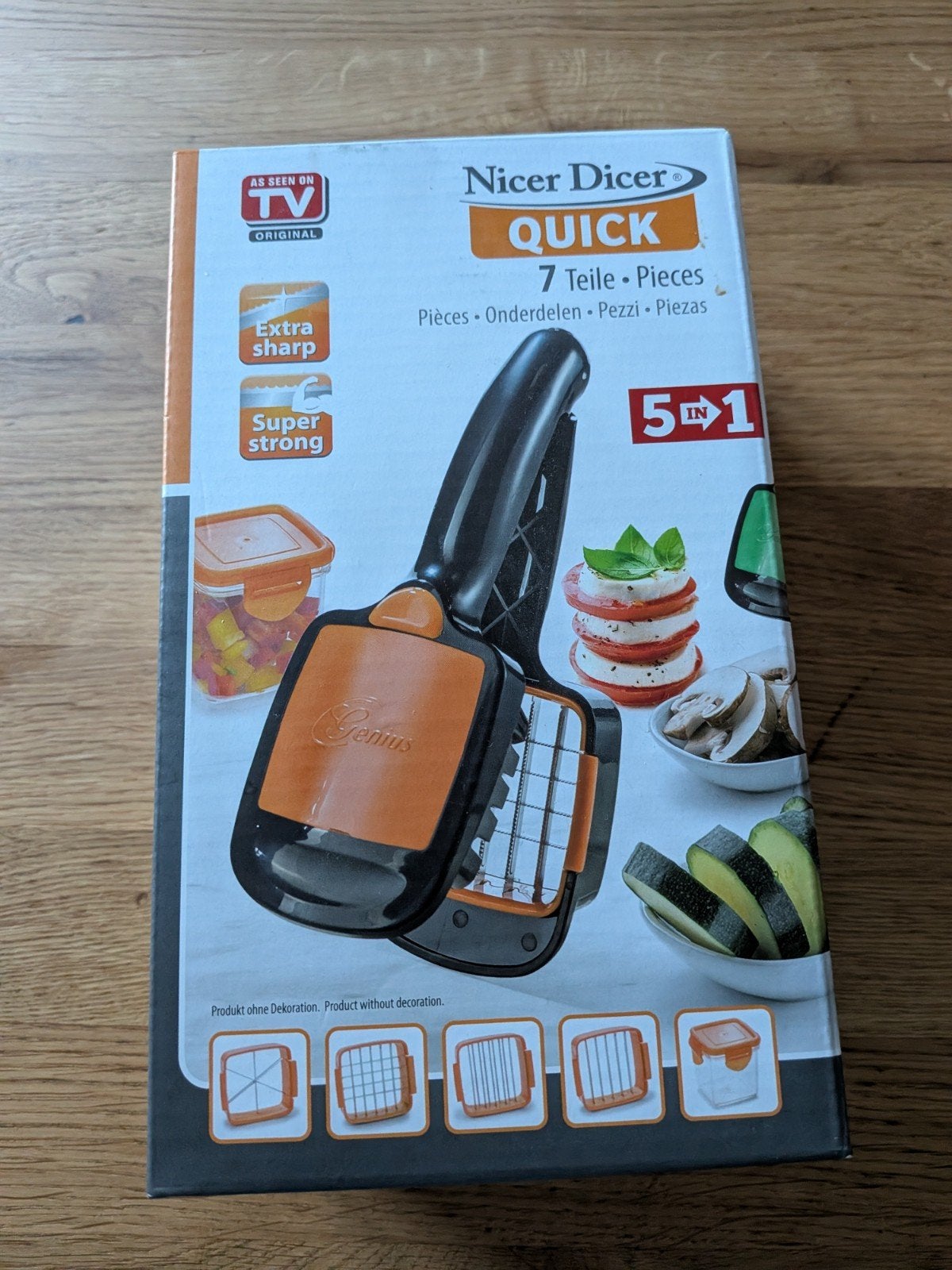 Nicer Dicer Quick 5-in-1 Groentesnijder - Nieuw in doos, Overige typen, Kunststof, Nieuw, Ophalen of Verzenden