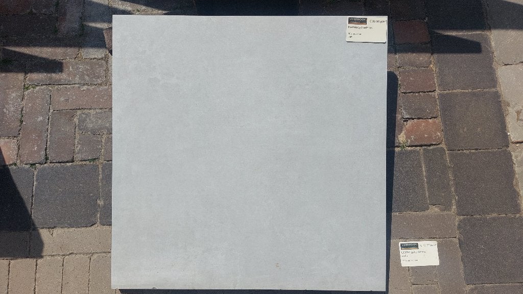 282m2 Keramische tegel grijs 60x60x3cm HK, Tuin en Terras, Ophalen, Keramiek, Nieuw, 10 m² of meer