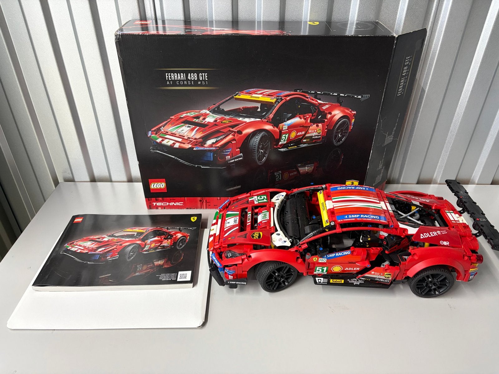 LEGO Technic  42125 Ferrari 488 GTE AF Corse #51, Ophalen of Verzenden, Zo goed als nieuw, Technic, Complete set