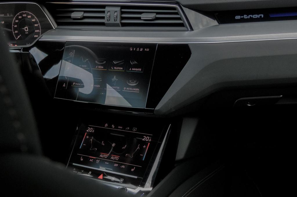 Audi E-tron Sportback S quattro 95 kWh | SOH 98% | S-LINE |, Automaat, Zwart, Zwart, Leder