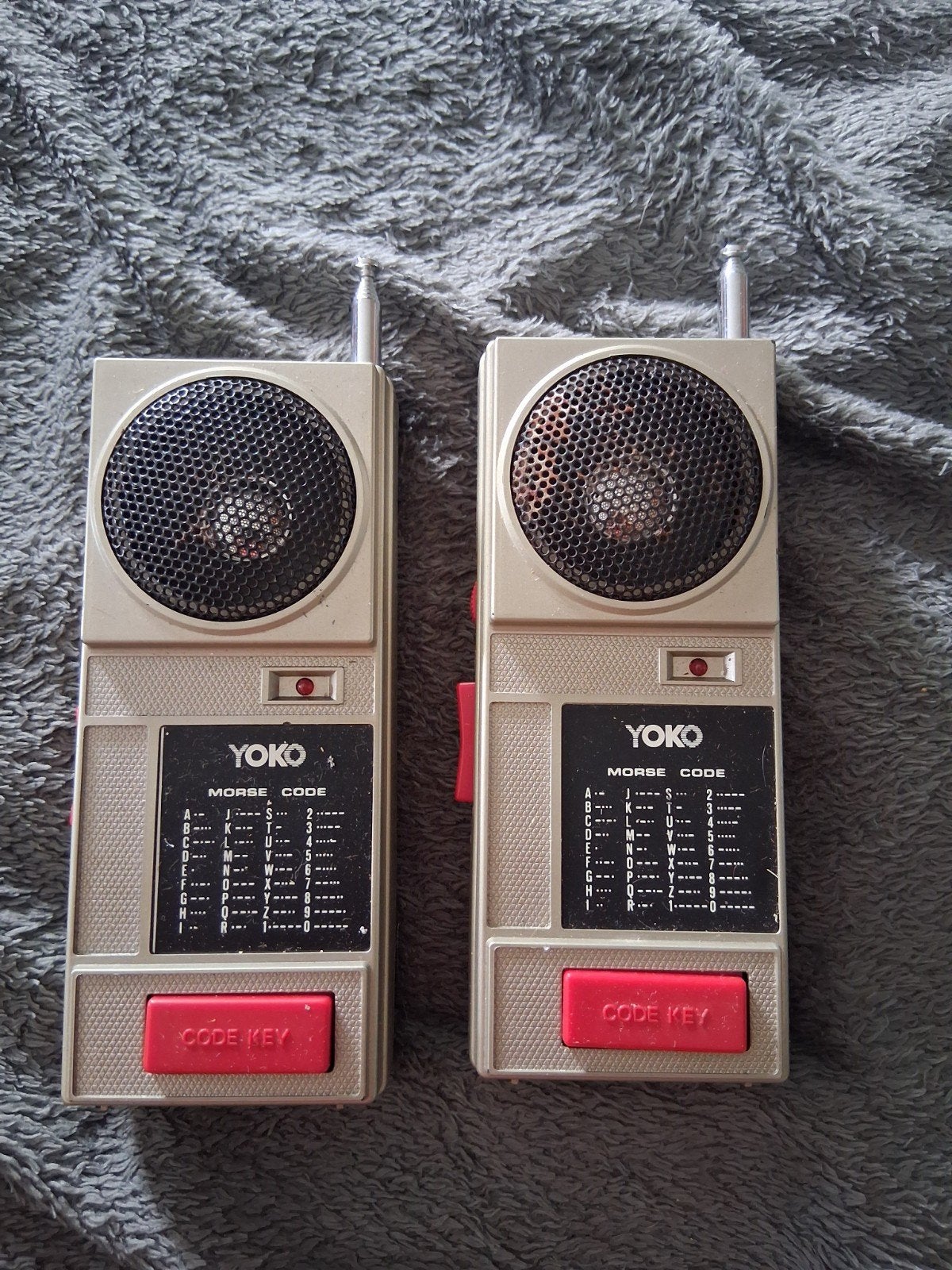 Yoko Vintage Walkie Talkies met Morse Code Functie, Ophalen of Verzenden, Gebruikt, Portofoon of Walkie-talkie, Met broekklem