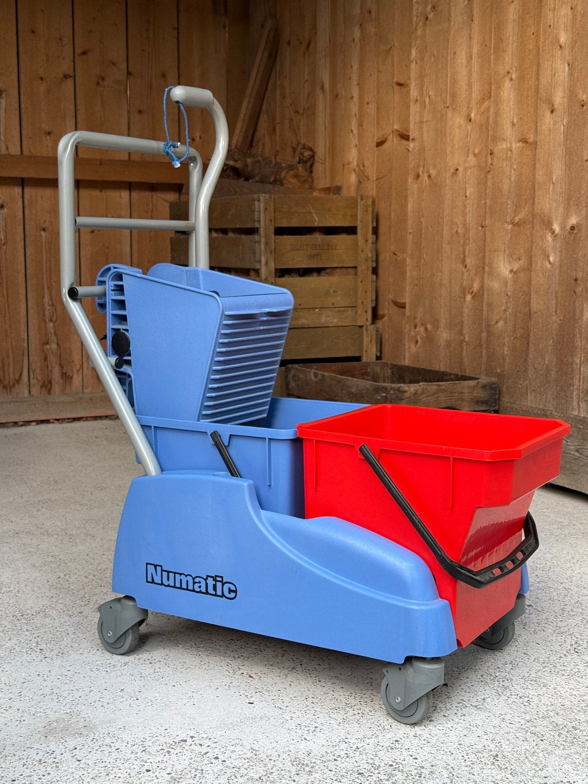 Numatic schoonmaak trolley Mopwagen met pers 2 emmers, Ophalen, Dweilemmer, -bak, of -wagen
