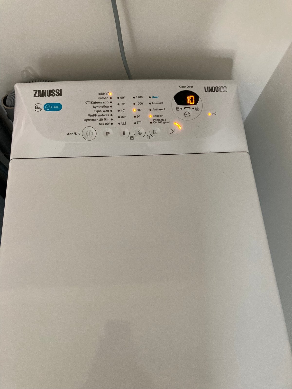 Wasmachine bovenlader, Witgoed en Apparatuur, Ophalen, 1200 tot 1600 toeren, 4 tot 6 kg, Bovenlader