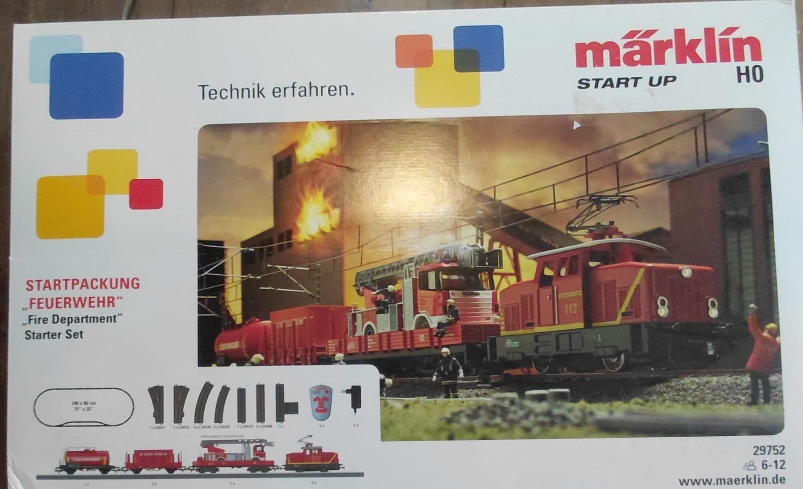 Märklin Digitale Startset 29752 Brandweer, Wisselstroom, Treinset, Ophalen of Verzenden, Zo goed als nieuw