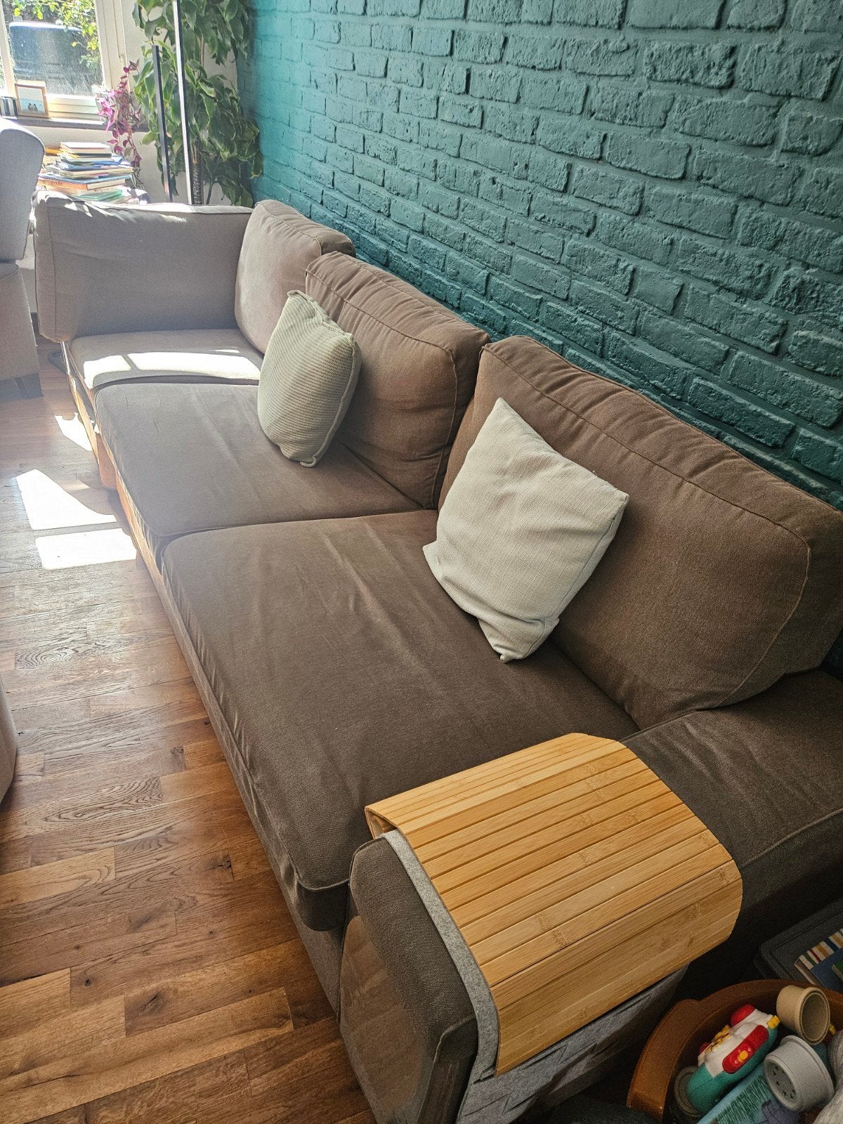 IKEA KIVIK Hoekbank 4-zits Gunnared middengrijs, Ophalen, 250 tot 300 cm, Gebruikt, 100 tot 125 cm