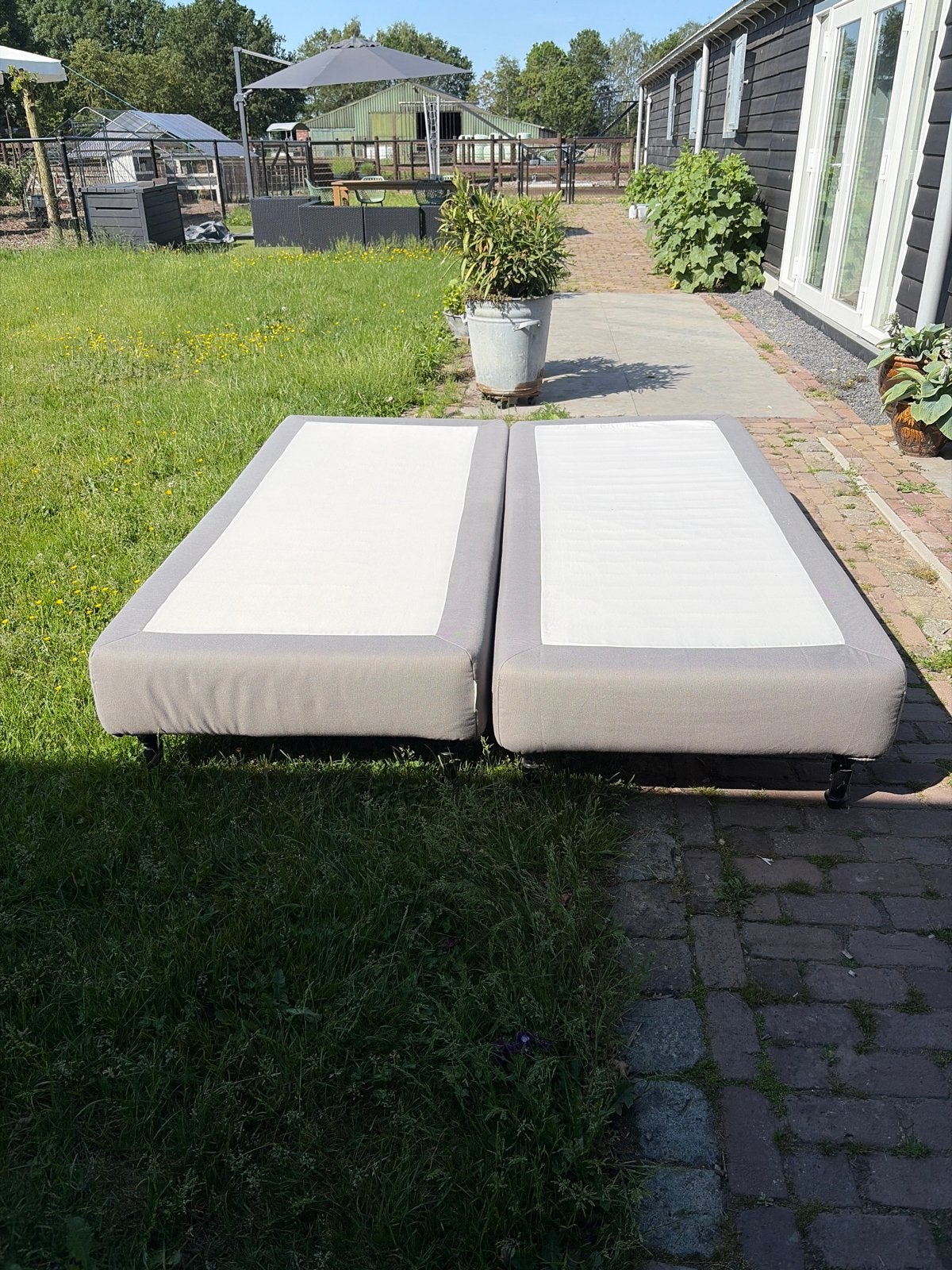 IKEA Espevär boxspring 200x180 cm, Ophalen, Tweepersoons, Zo goed als nieuw, 180 cm