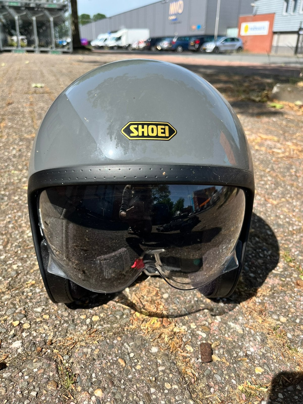 Shoei motorhelm maat M Stijlvol en Veilig, Motoren, M, Heren, Jethelm, Ophalen of Verzenden