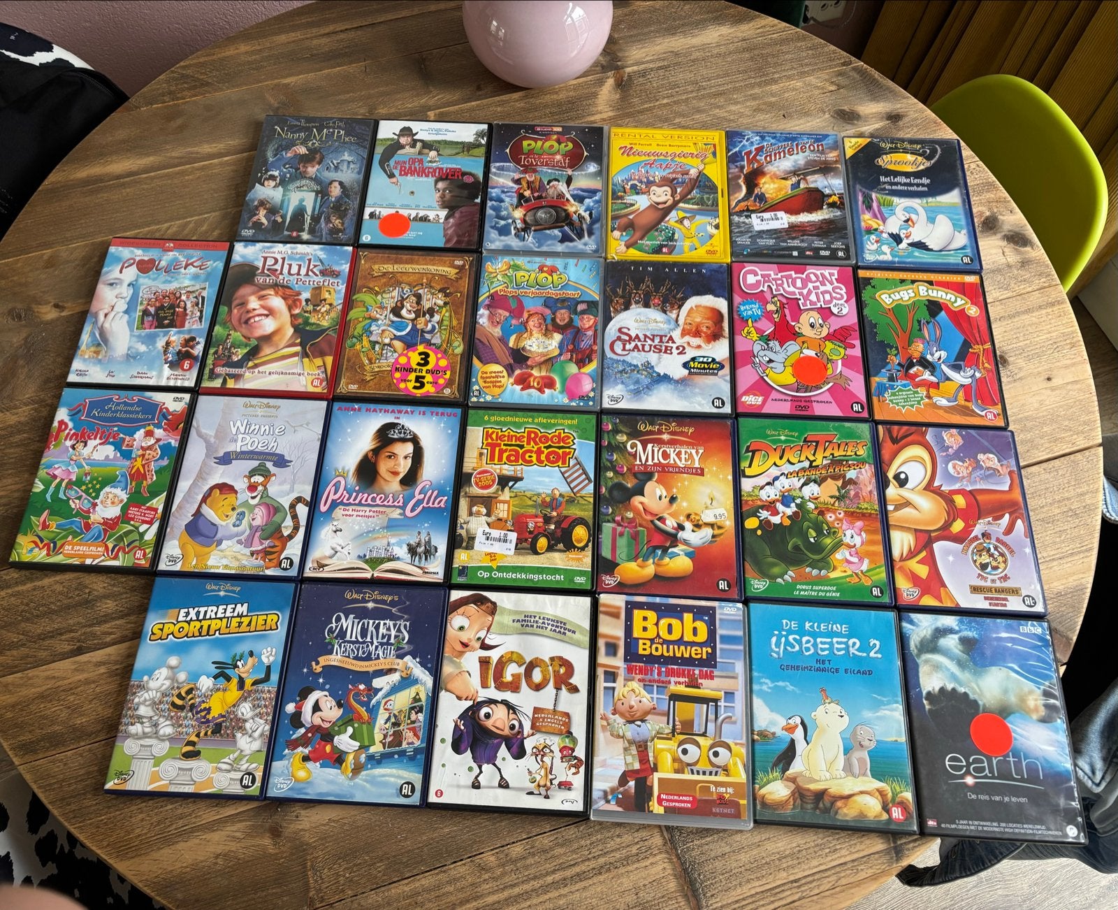 Grote collectie kinderfilms op DVD - Diverse genres, Gebruikt, Animatie, Verzamelbox, Alle leeftijden