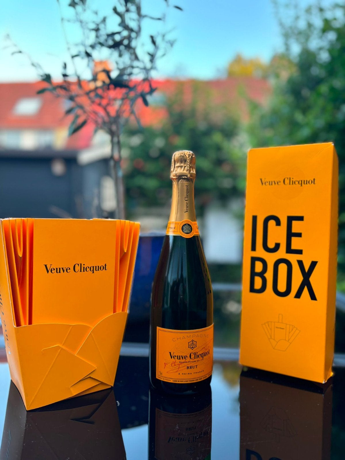 Veuve Clicquot Champagne met Ice Box, Ophalen of Verzenden, Nieuw, Frankrijk, Champagne
