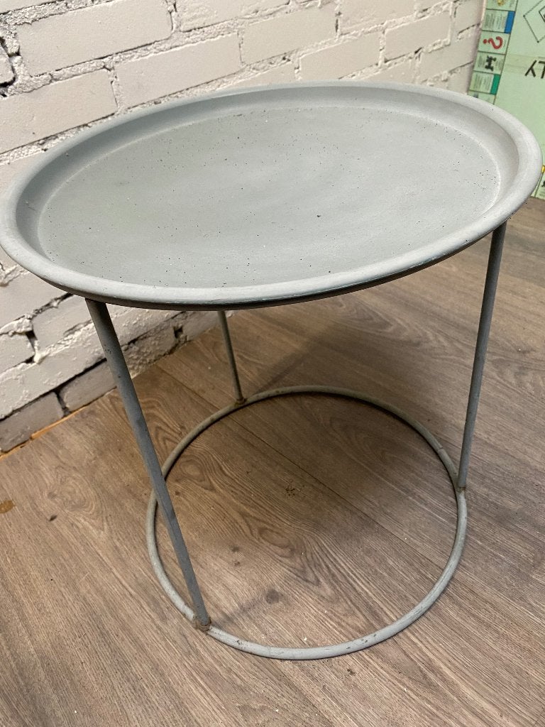bijzettafel, Minder dan 55 cm, Gebruikt, Metaal of Aluminium, Rond