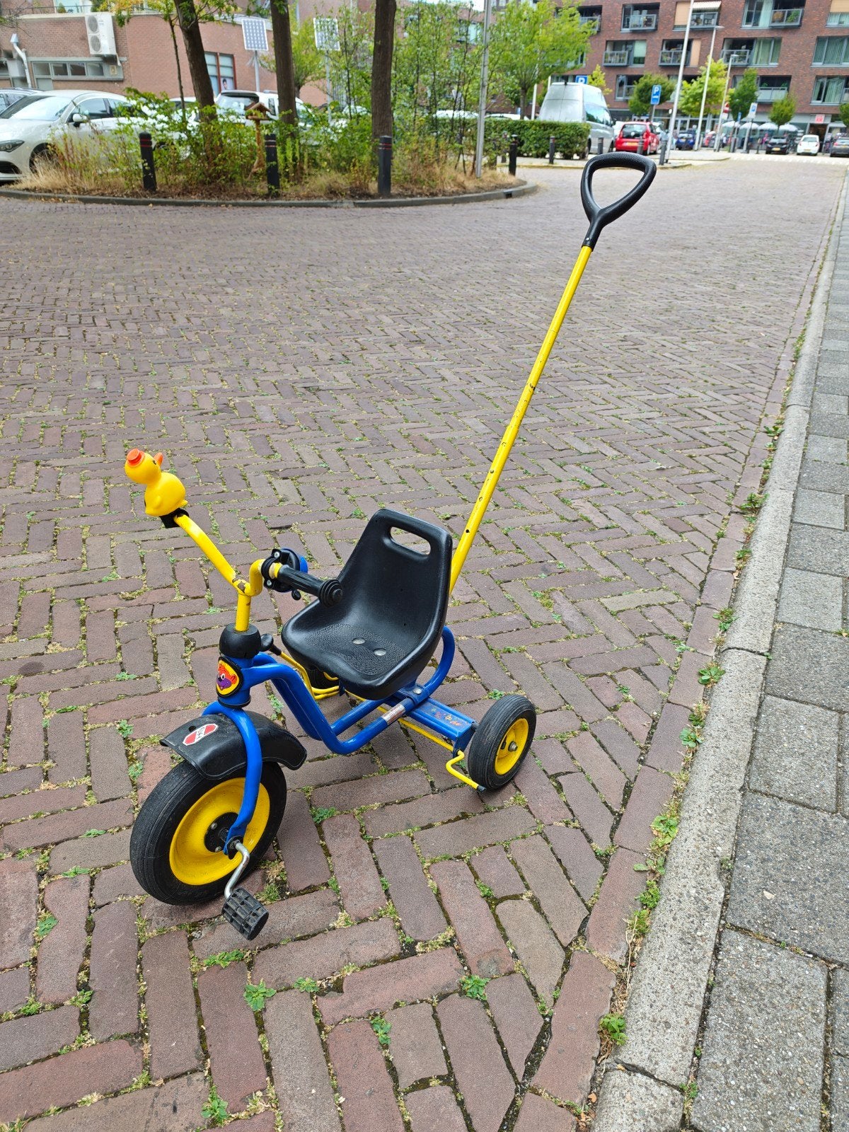 Puky driewieler met duwstang en loopauto bij, Kinderen en Baby's, Ophalen, Gebruikt, Overige typen