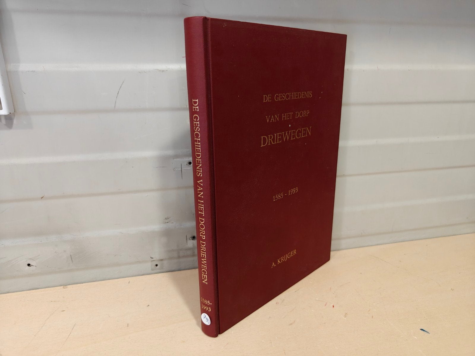 Nr. 793 A. Krijger. De geschiedenis van het dorp Driewegen, Ophalen of Verzenden, Gelezen, A. Krijger