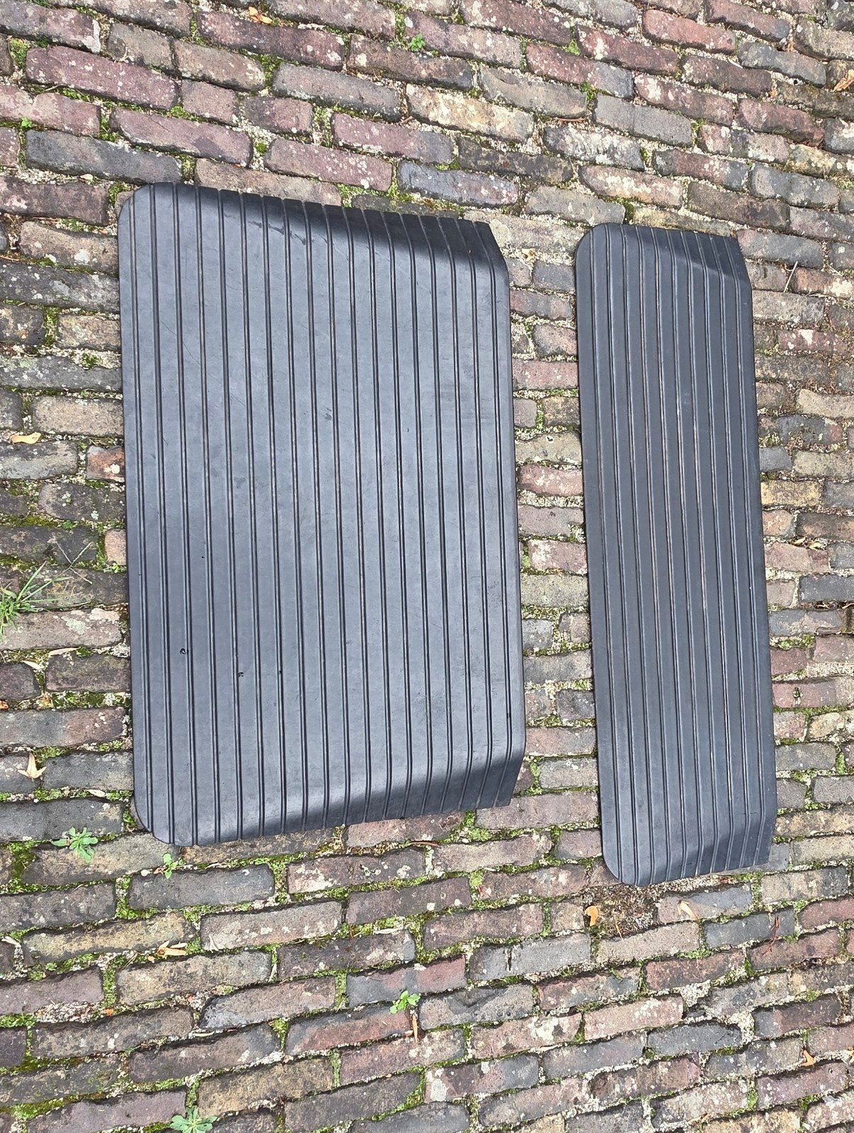 2x drempelhulp / oprijplaat rollator, scootmobiel, Ophalen, Gebruikt