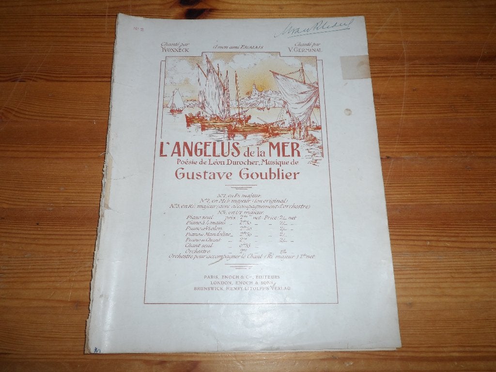 Gustave goublier, Muziek en Instrumenten, Bladmuziek, Piano, Gebruikt, Ophalen of Verzenden, Artiest of Componist