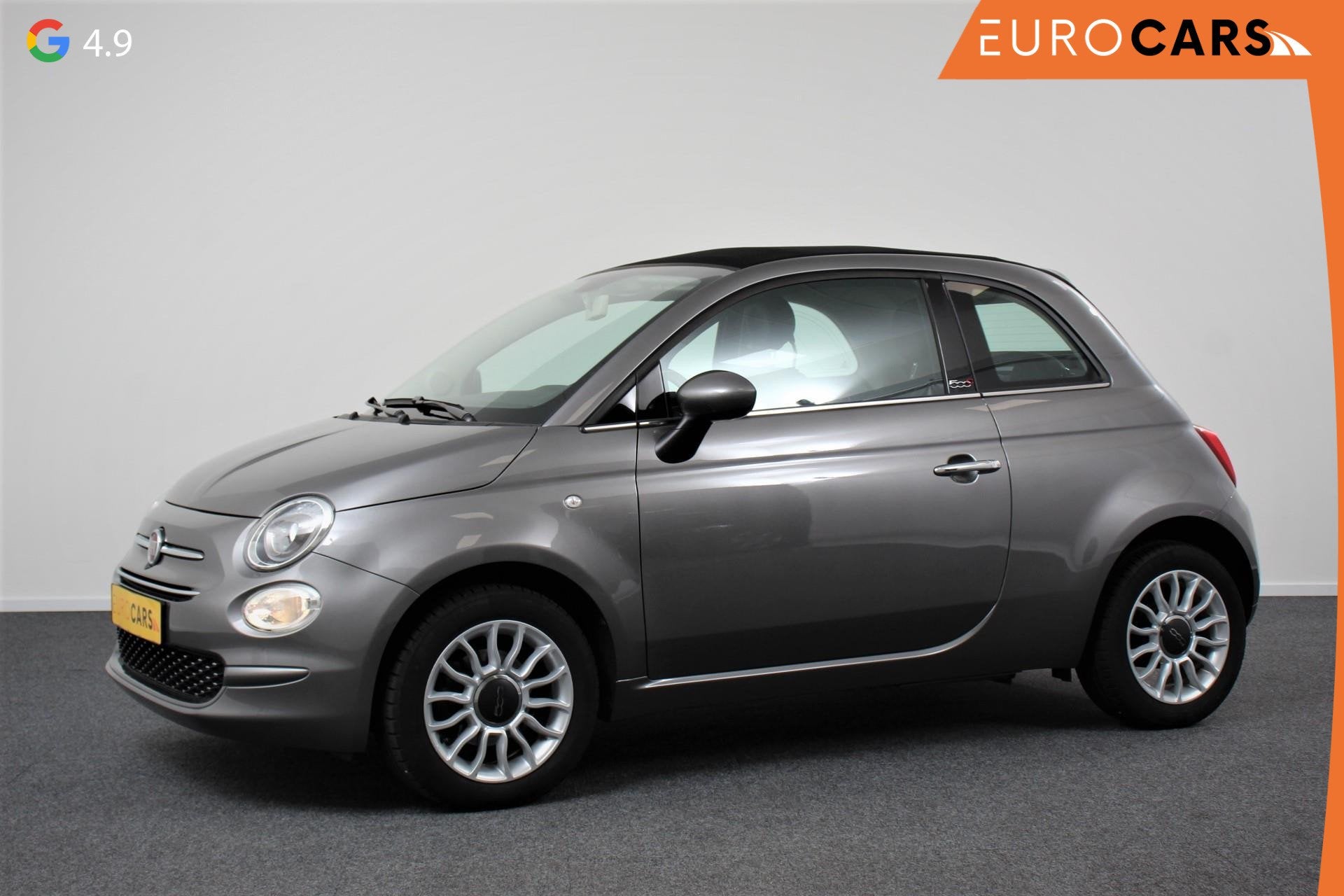 Fiat 500 C 1.2 Lounge Navigatie Lederen interieur Climate co, Voorwielaandrijving, Gebruikt, 4 cilinders, Cabriolet