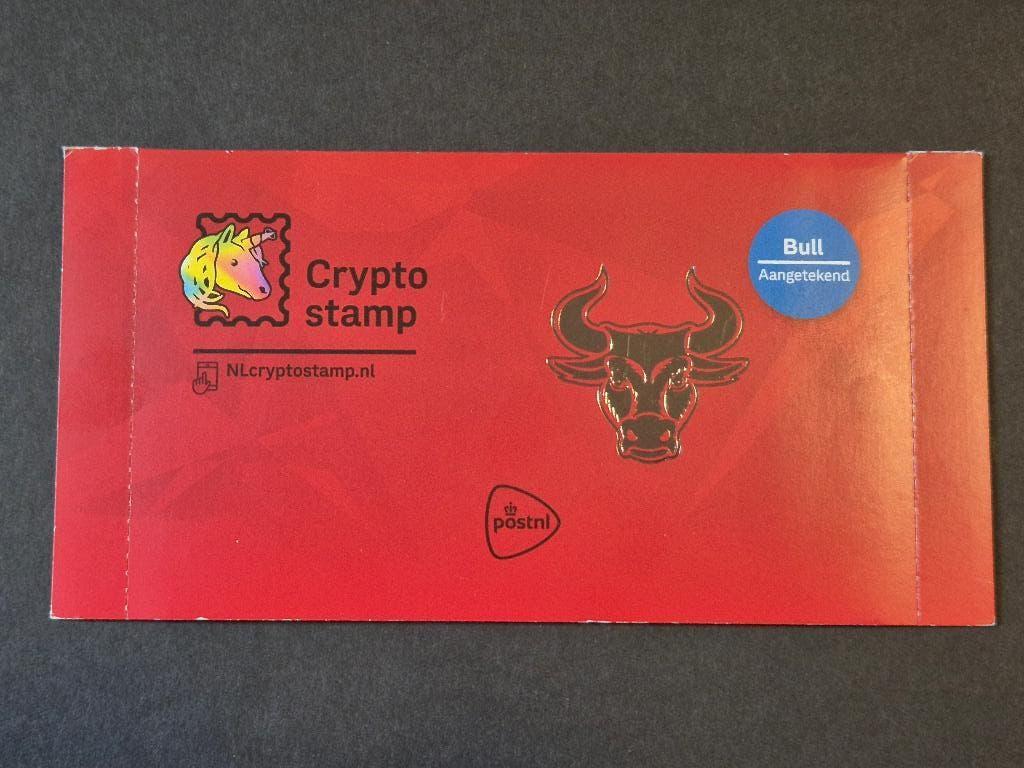 Post NL "Crypto Zegel Bull" Aangetekend 2022 Ongeopend "PF", Postzegels en Munten, Postzegels | Nederland, Ophalen of Verzenden